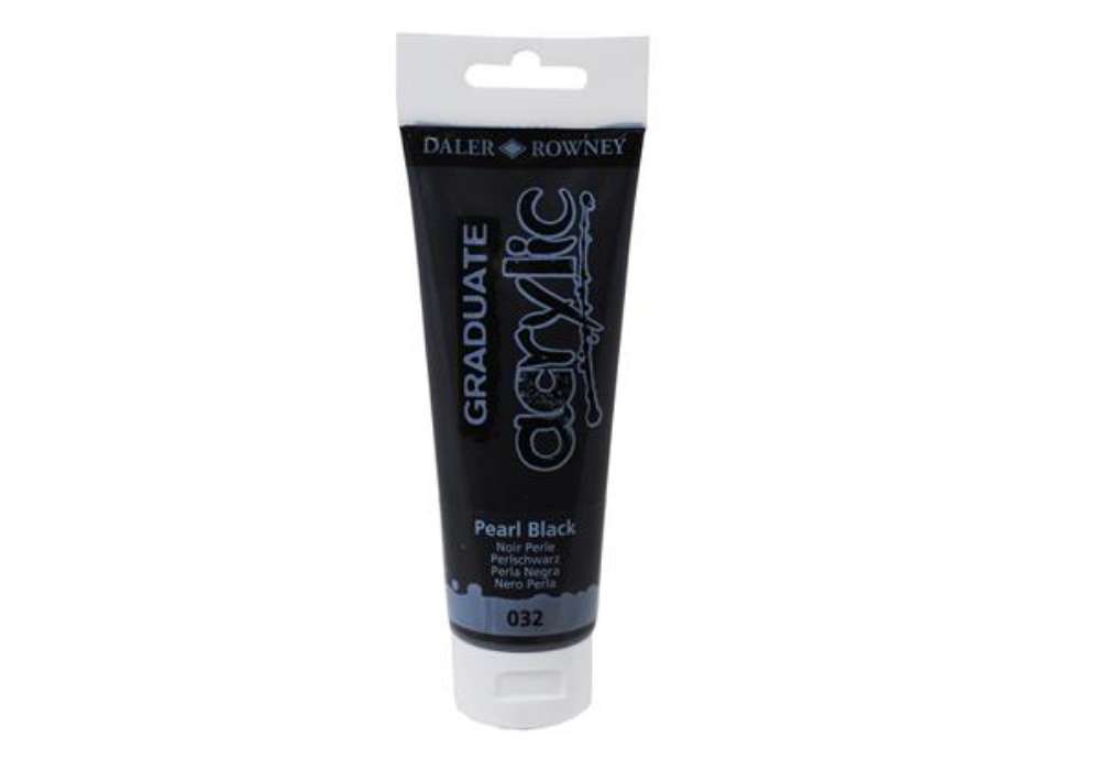 Immagine di Colore acrilico fine Graduate - 120 ml - nero perla - Daler Rowney