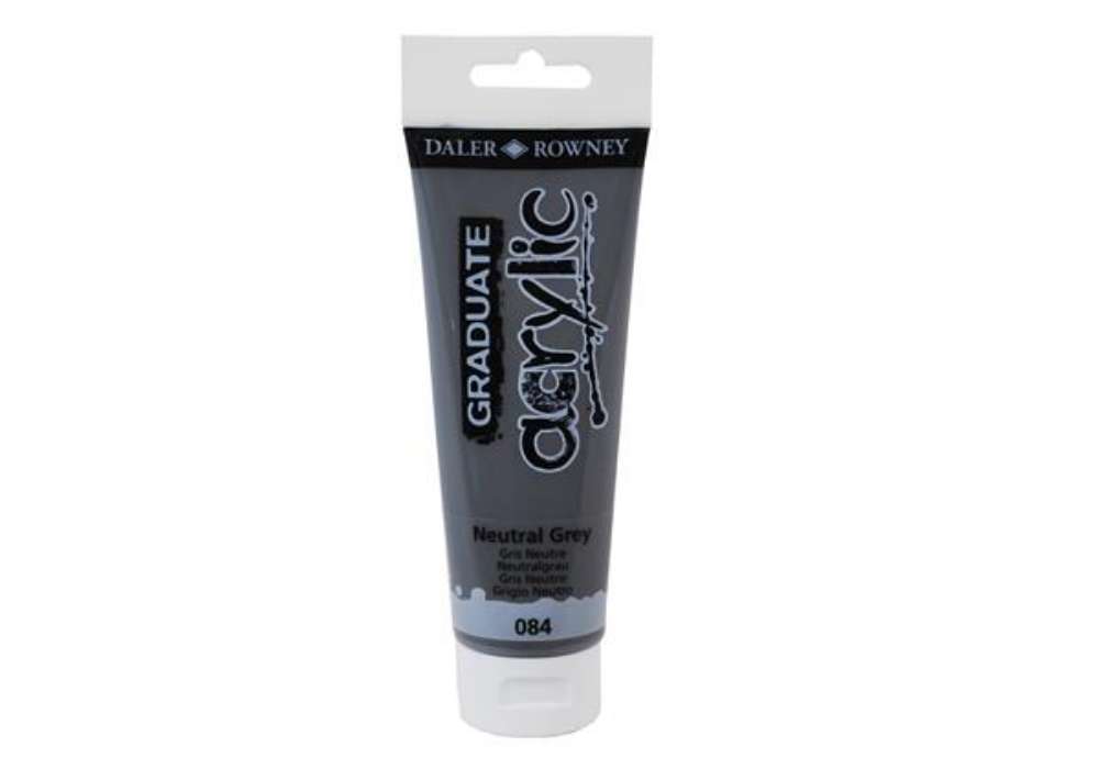 Immagine di Colore acrilico fine Graduate - 120 ml - grigio neutro - Daler Rowney