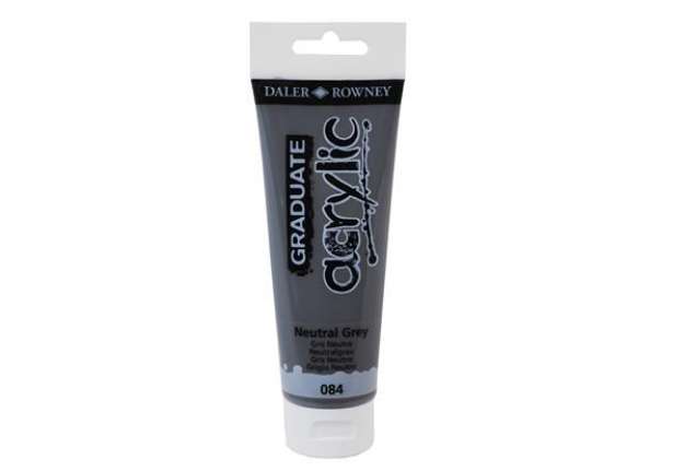 Immagine di Colore acrilico fine Graduate - 120 ml - grigio neutro - Daler Rowney