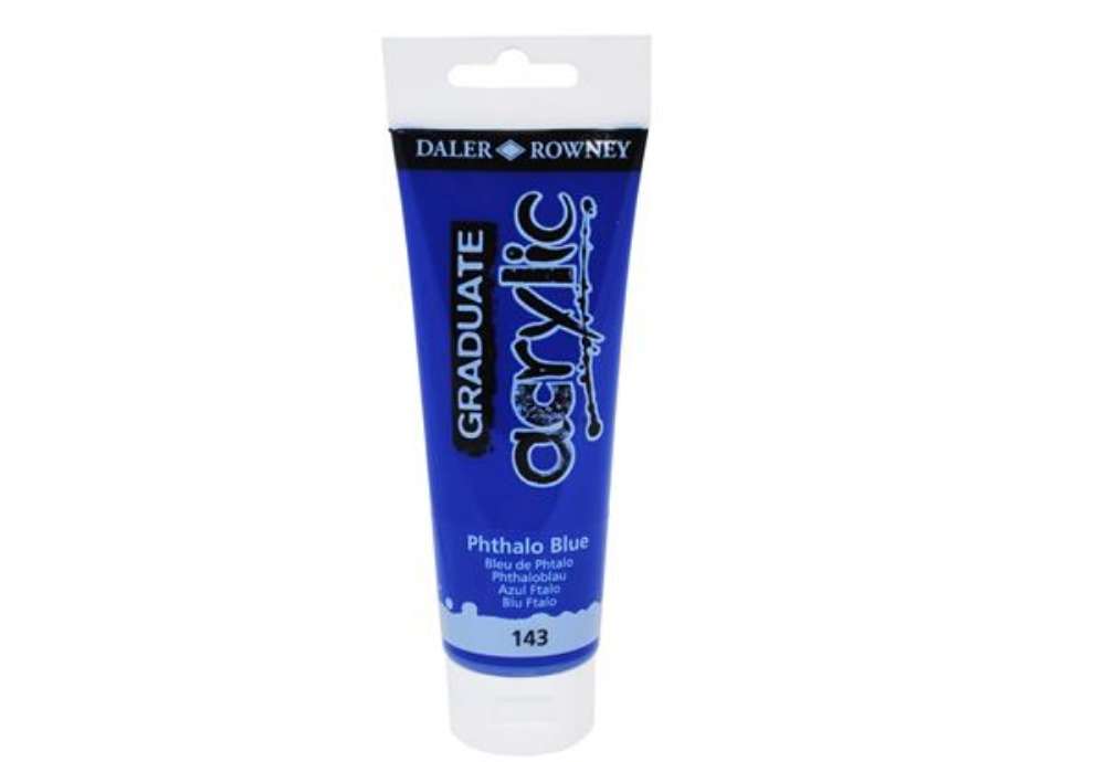 Immagine di Colore acrilico fine Graduate - 120 ml - blu ftalo - Daler Rowney