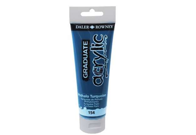 Immagine di Colore acrilico fine Graduate - 120 ml - turchese ftalo - Daler Rowney