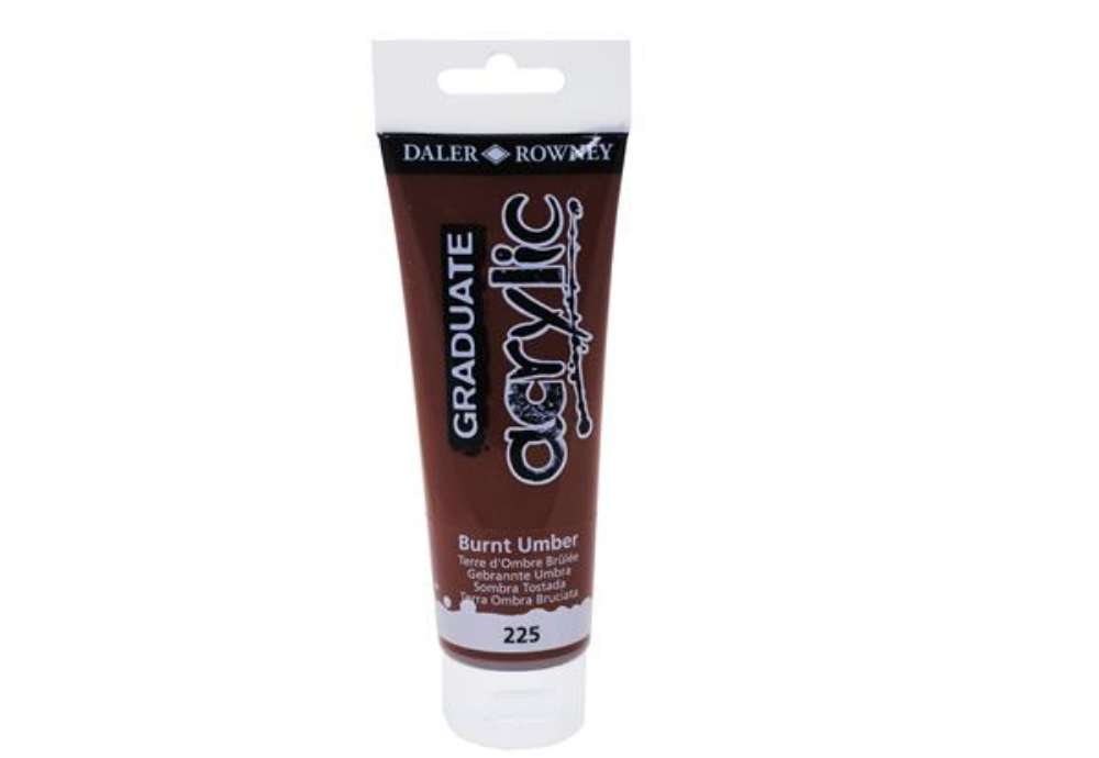 Immagine di Colore acrilico fine Graduate - 120 ml - terra d'ombra bruciata - Daler Rowney