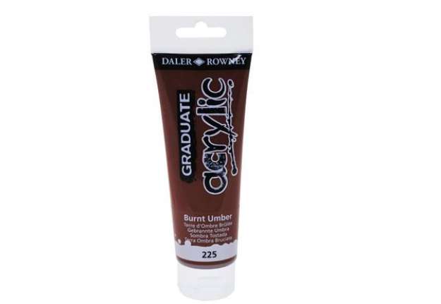 Immagine di Colore acrilico fine Graduate - 120 ml - terra d'ombra bruciata - Daler Rowney