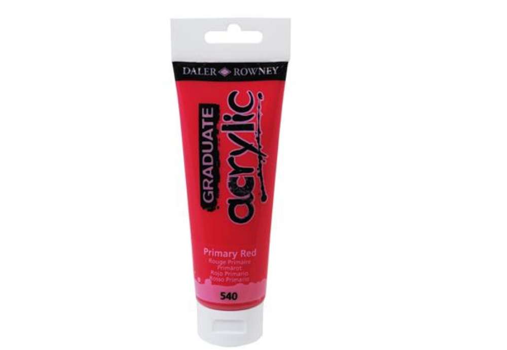 Immagine di Colore acrilico fine Graduate - 120 ml - rosso primario - Daler Rowney