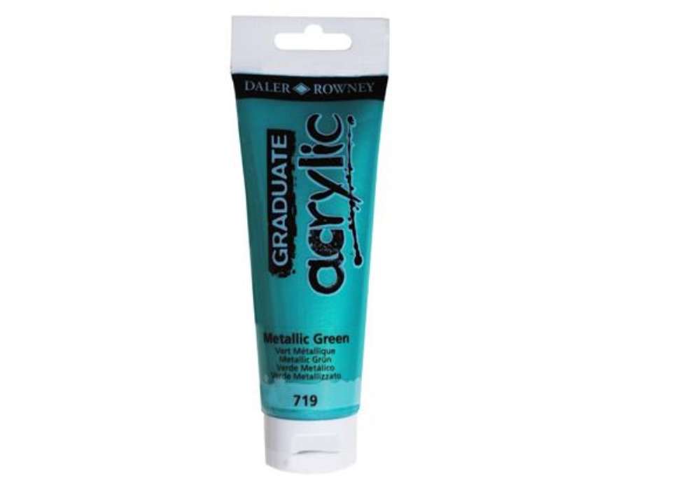 Immagine di Colore acrilico fine Graduate - 120 ml - verde metal - Daler Rowney