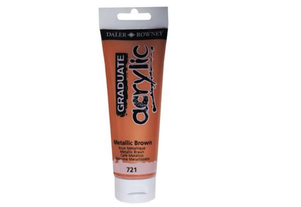 Immagine di Colore acrilico fine Graduate - 120 ml - marrone metal - Daler Rowney