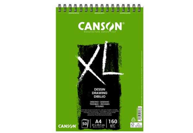Immagine di Album spiralato lato corto XL drawing - A4 - 160 gr - 50 fogli - Canson