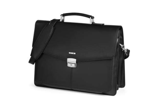 Immagine di Cartella in similpelle - nero - 41x32x16cm - City Time