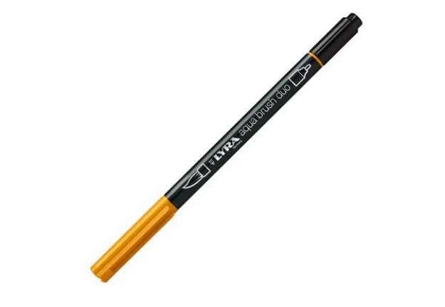 Immagine di Pennarello Aqua Brush Duo - punte 2/4 mm - Terra di Siena naturale - Lyra