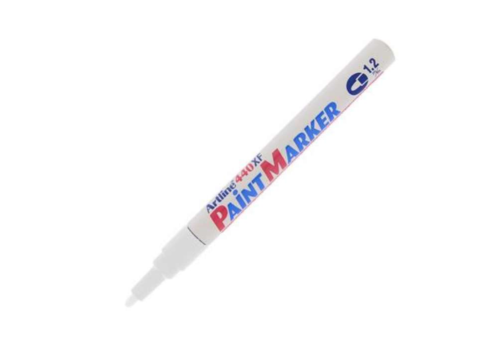Immagine di Marcatore permanente A 440 - a vernice - punta tonda fine - 1,2 mm - bianco - Artline