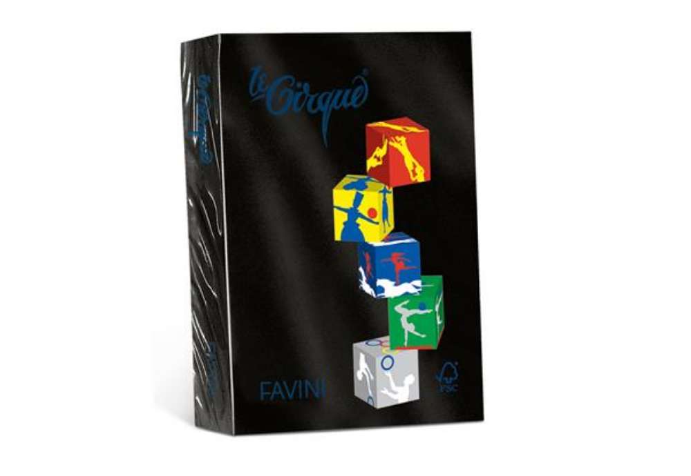 Immagine di Carta Le Cirque - A4 - 80 gr - nero 400 - Favini - conf. 500 fogli