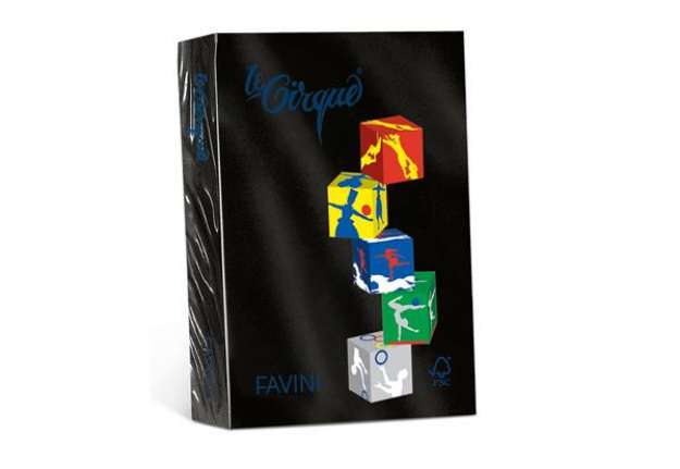 Immagine di Carta Le Cirque - A4 - 160 gr - nero 400 - Favini - conf. 250 fogli