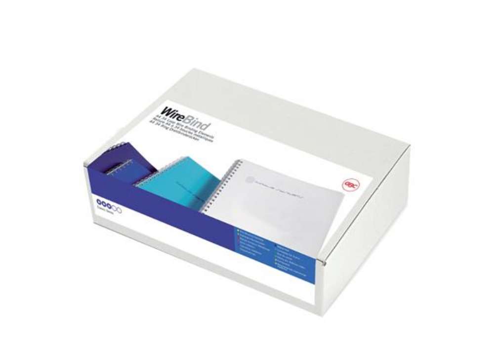 Immagine di Dorsi WireBind per rilegatura - passo 3:1 - metallo - 34 anelli - 5 mm - argento - GBC - scatola 100