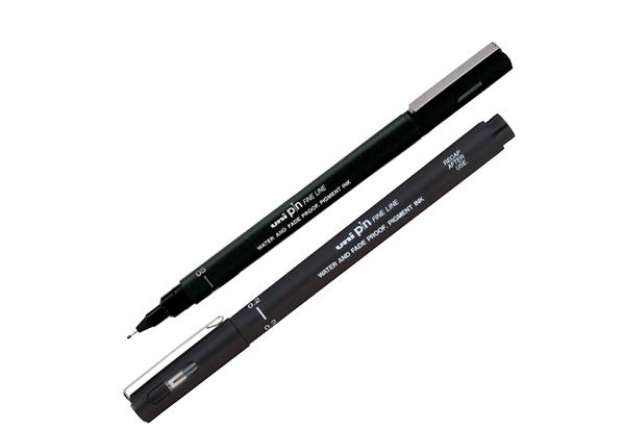 Immagine di Pin fineliner  - punta 0,2mm - nero - Uni Mitsubishi