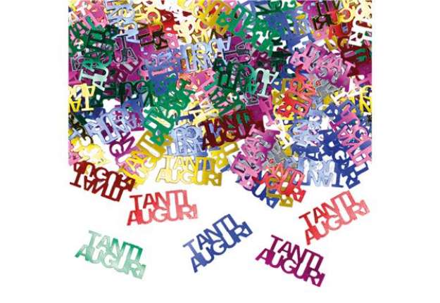 Immagine di Coriandoli in plastica "Tanti Auguri" - 15 gr - Big Party