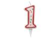 Immagine di Candelina Zuccherino - numero 1 - H 8.5 cm - Big Party
