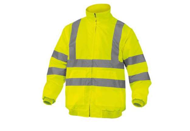 Immagine di Giubbotto alta visibilità Reno HV - poliestere/poliuretano - taglia M - giallo fluo - Deltaplus