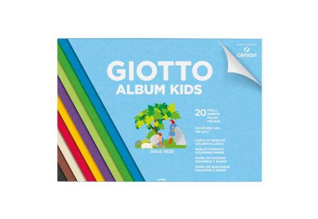 Immagine di Album Kids Carta colorata 2+ - A4 - 120gr - 20 fogli - Giotto