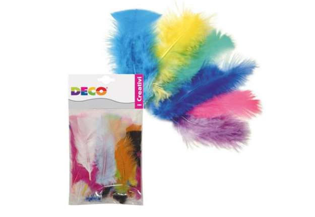 Immagine di Piume colorate - 10 gr - Deco