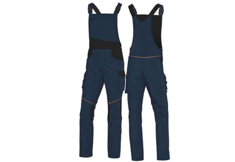 Immagine di Salopette da lavoro Mach 2 - tela/poliestere/cotone - taglia XXL - blu/nero - Deltaplus
