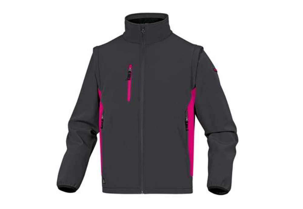 Immagine di Giacca Softshell MySen 2 - tessuto Softshell/poliestere/elastan - taglia M - grigio/fucsia - Deltapl