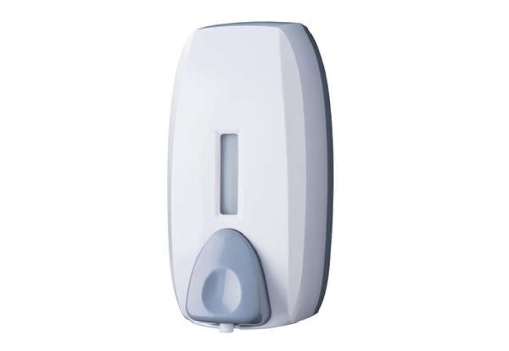 Immagine di Dispenser sapone Basica - murale - capacità mousse 0,75 L - bianco/grigio - Medial