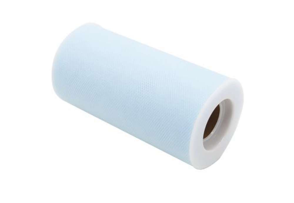 Immagine di Tulle in rotolo - celeste - 12,5cmx25mt - Big Party