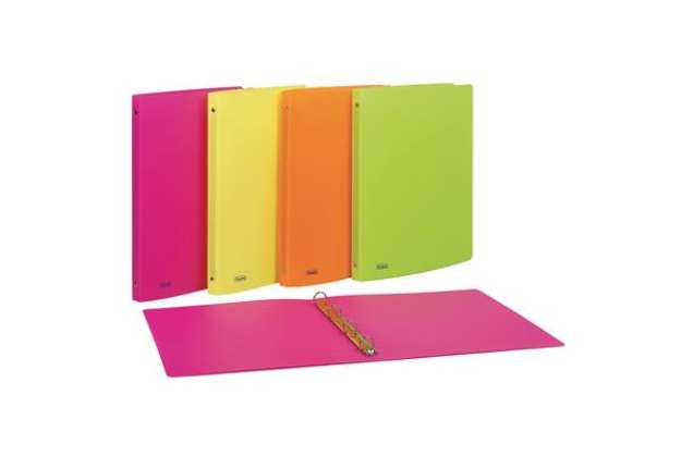 Immagine di Raccoglitore neon - 4 anelli tondi 15 mm- 22 x 30 cm - PP - colori assortiti - Favorit