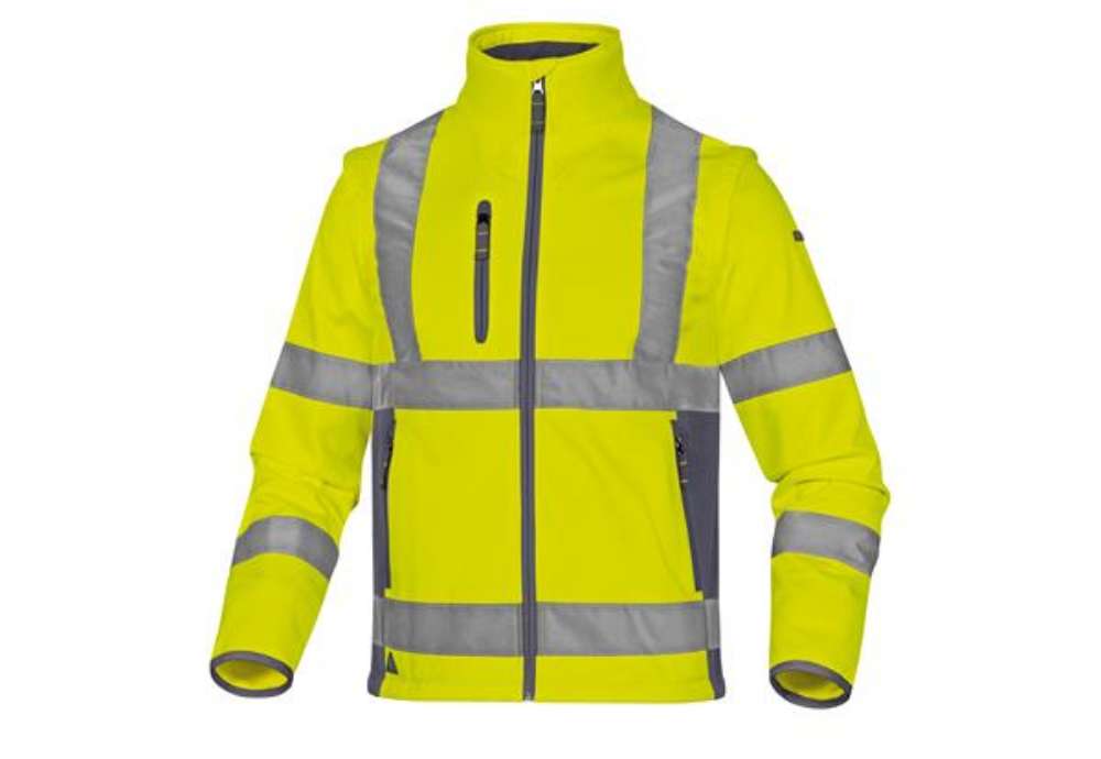 Immagine di Giacca Softshell Moonlight 2 alta visibilità - poliestere - taglia XL - giallo fluo - Deltaplus