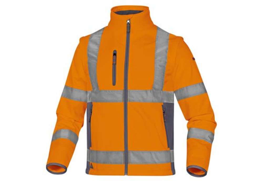 Immagine di Giacca Softshell Moonlight 2 alta visibilità - poliestere - taglia XL - arancio fluo - Deltaplus