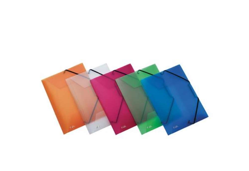 Immagine di Cartella 3 lembi con elastico angolare Lumina - 22 x 30cm - dorso variabile - PP - colori assortiti