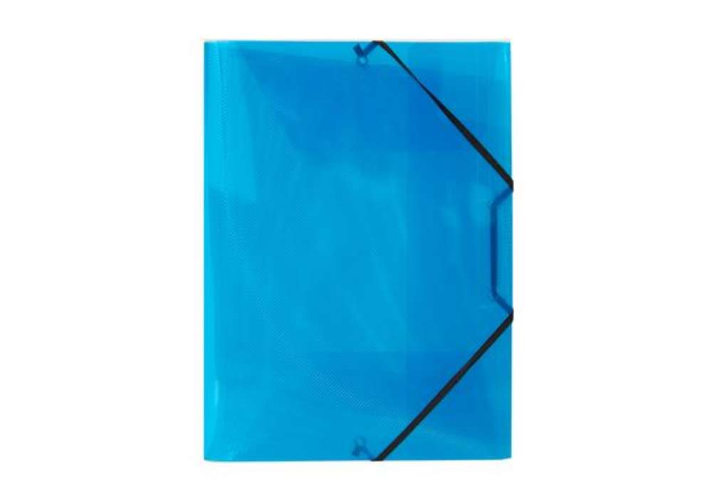 Immagine di Cartella 3 lembi con elastico angolare Lumina - 22 x 30cm - dorso variabile - PP - blu - Favorit