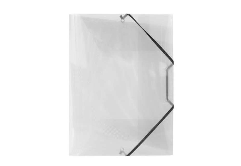 Immagine di Cartella 3 lembi con elastico angolare Lumina - 22 x 30cm - dorso variabile - PP - trasparente - Fav