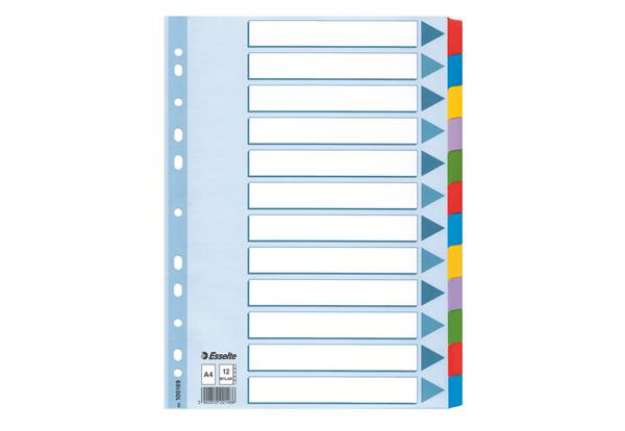 Immagine di Intercalare Mylar -12 tasti colorati - A4 - Esselte