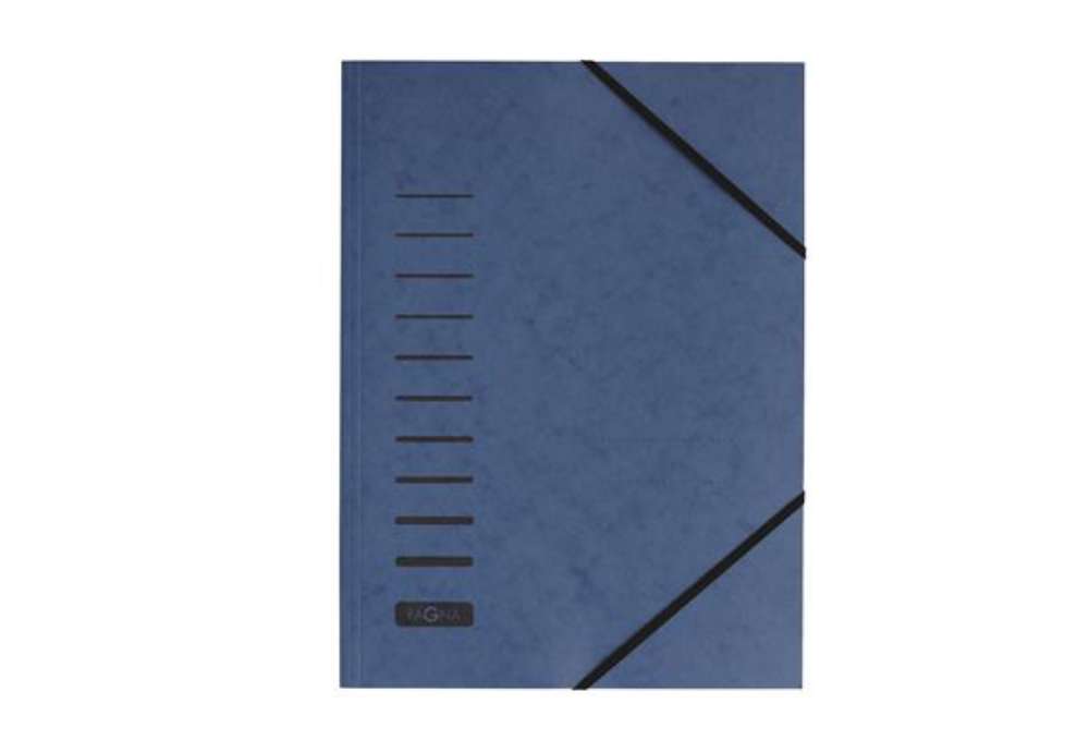 Immagine di Cartella con elastico angolare - A4 - dorso variabile - cartoncino - blu - Pagna