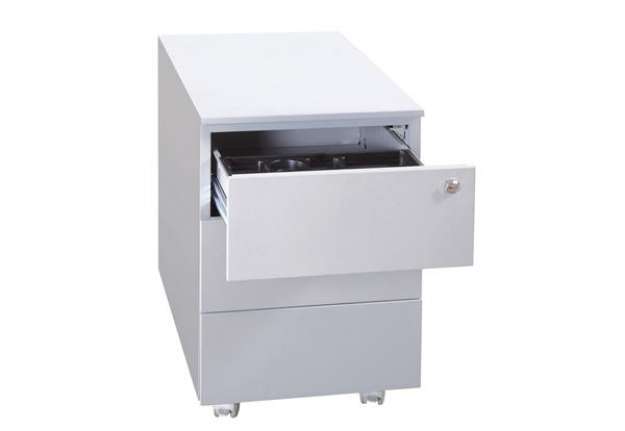 Immagine di Cassettiere in metallo - 3 cassetti - 40 x 59 x 54 cm - grigio - Bertesi