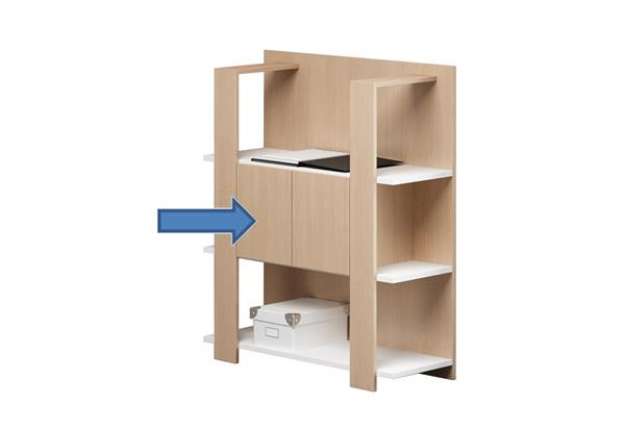 Immagine di Coppia antine + paretine per libreria Concept - 60x36,8 cm - rovere