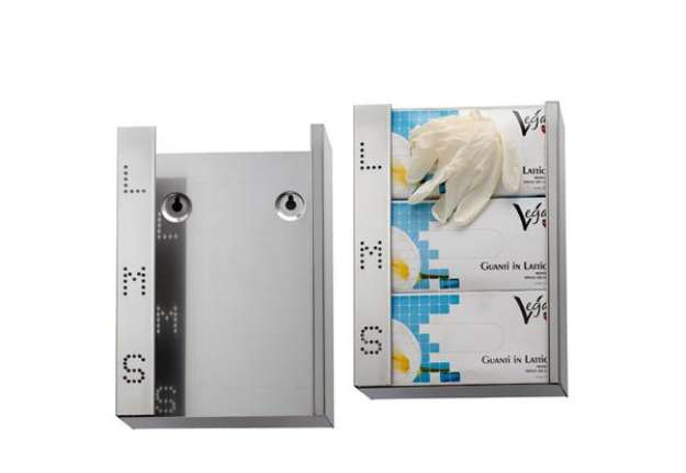 Immagine di Dispenser guanti monouso - acciaio inox - Medial International