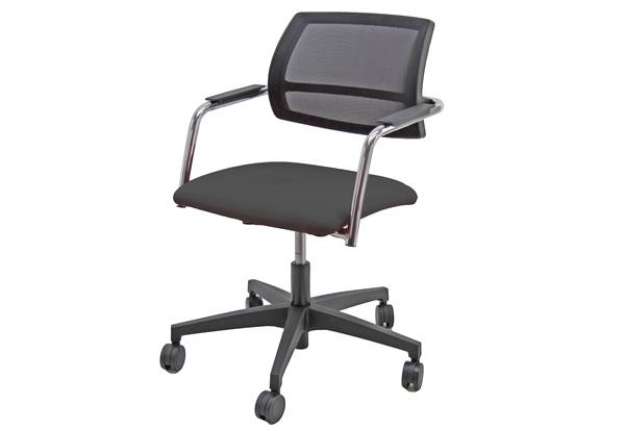 Immagine di Poltroncina visitatore Lithium LTGN - con braccioli inclusi - nero - Unisit