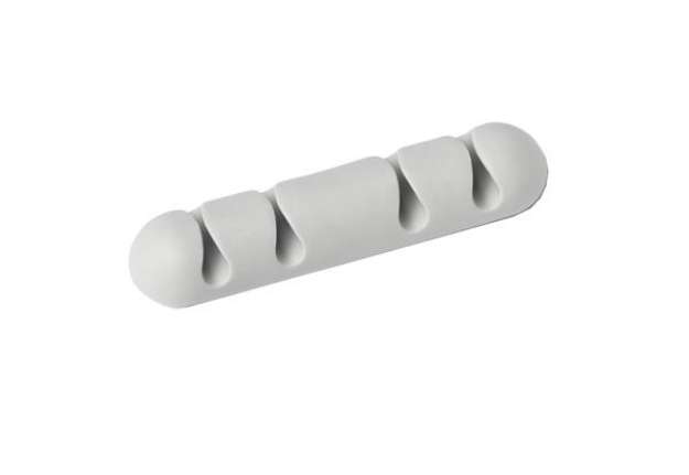 Immagine di Clip Cavoline? fermacavi - adesiva - per 4 cavi - grigio - Durable - conf. 2 pezzi