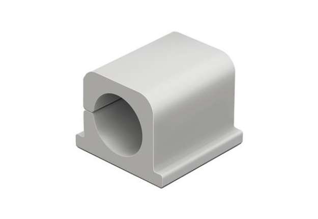 Immagine di Clip Cavoline? PRO fermacavi - adesiva - per 2 cavi - grigio - Durable - conf. 4 pezzi