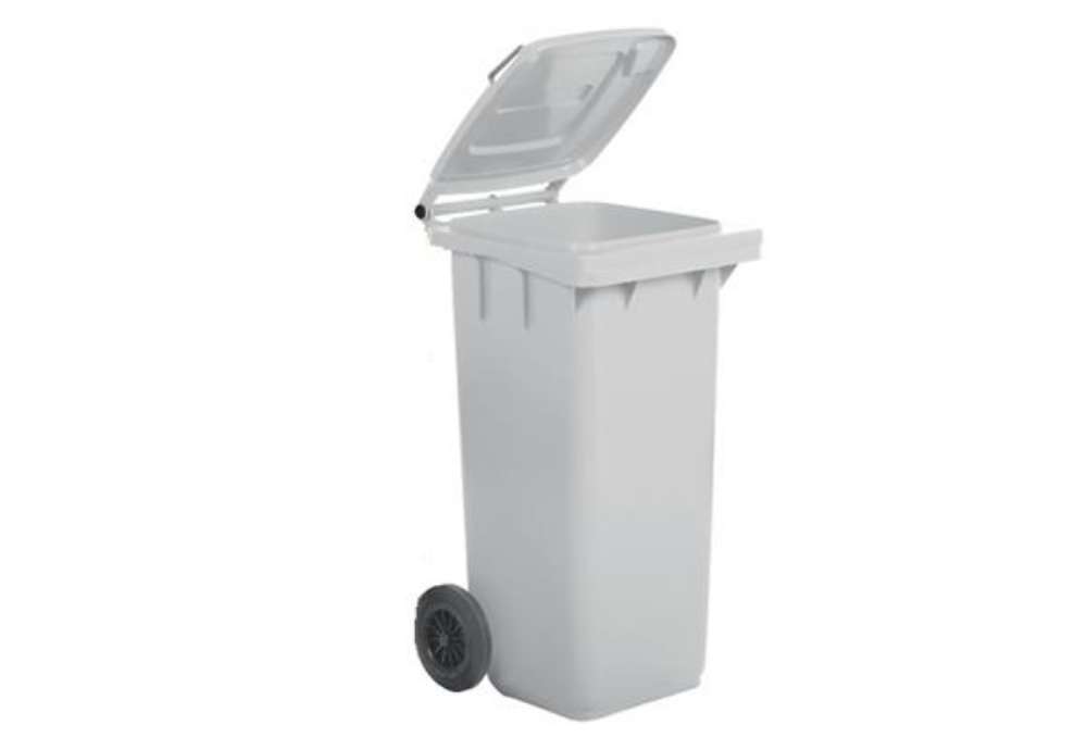 Immagine di Bidone carrellato - 48x55x93 cm - 120 L - bianco - Mobil Plastic