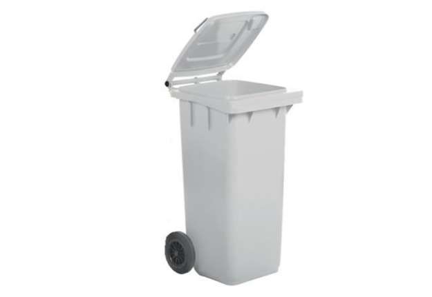 Immagine di Bidone carrellato - 48x55x93 cm - 120 L - bianco - Mobil Plastic