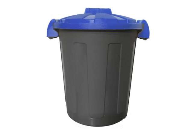 Immagine di Contenitore portarifiuti Dusty - diametro 36 cm - altezza 45 cm - 25 litri - coperchio blu - Mobil P