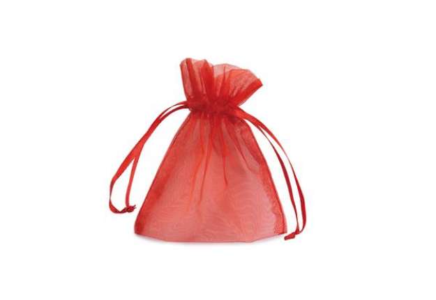 Immagine di Sacchetti bomboniera Milly - 8,5 x 10 cm - organza - rosso - PNP - conf. 20 pezzi