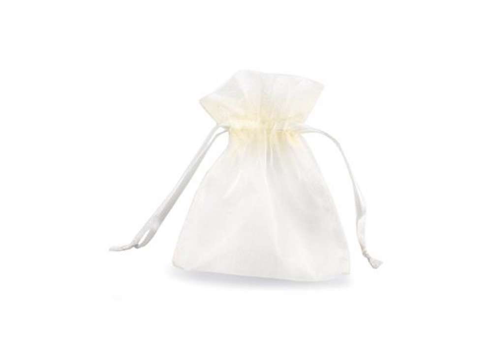 Immagine di Sacchetti organza Milly  - 12,5 x 17 cm - avorio - PNP - conf. 20 pezzi
