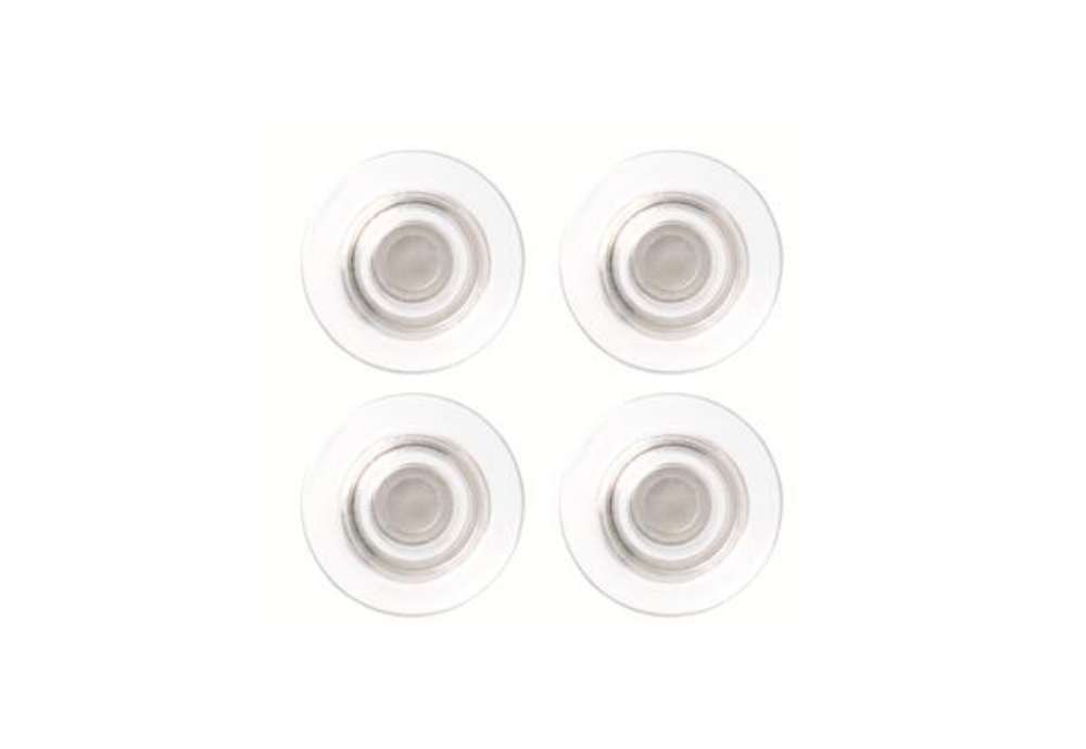 Immagine di Magneti extraforti - diametro 3,2 cm - trasparente - Nobo - blister 4 pezzi