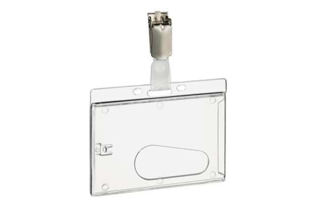 Immagine di Portabadge rigido - 5,4 x 8,5 cm - Durable - conf. 50 pezzi
