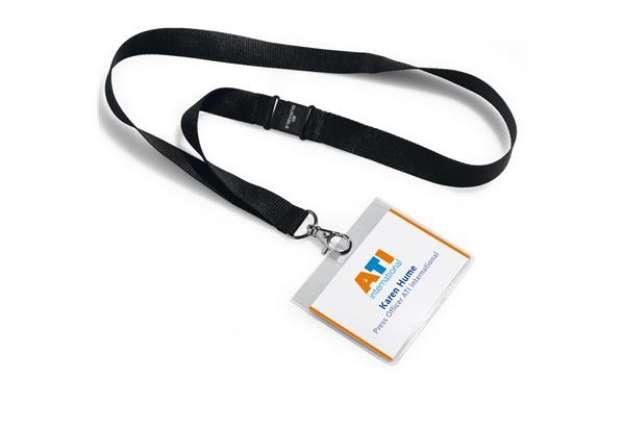 Immagine di Portanome con cordoncino - 6 x 9 cm - Durable - conf. 5 pezzi