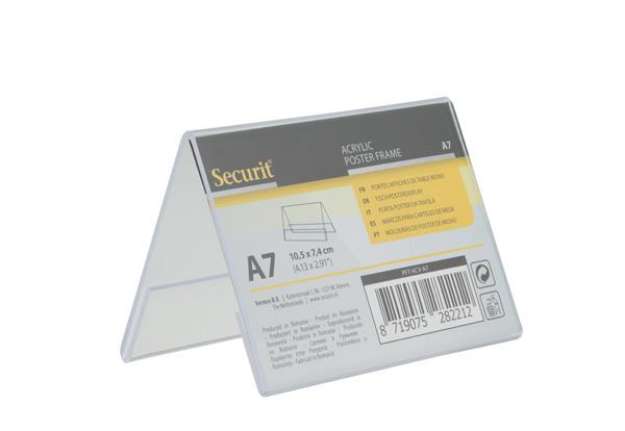 Immagine di Display a V in plastica - 7,8 x 10,6 x 6,7 cm (A7) - Securit